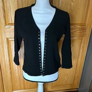 Avalin Black Cardigan, Size Large